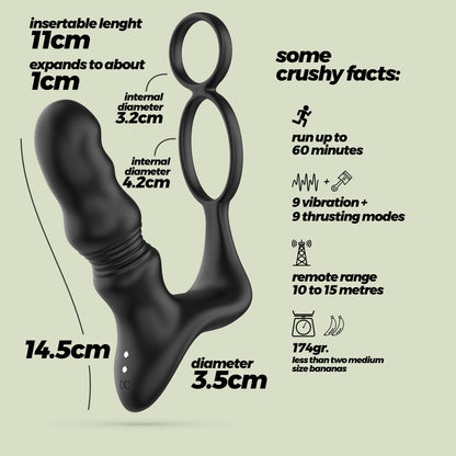 VIBRADOR DE PRÓSTATA COM COMANDO CRIXUS CRUSHIOUS