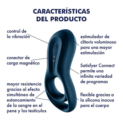 Anel vibratório epic duo com app satisfyer