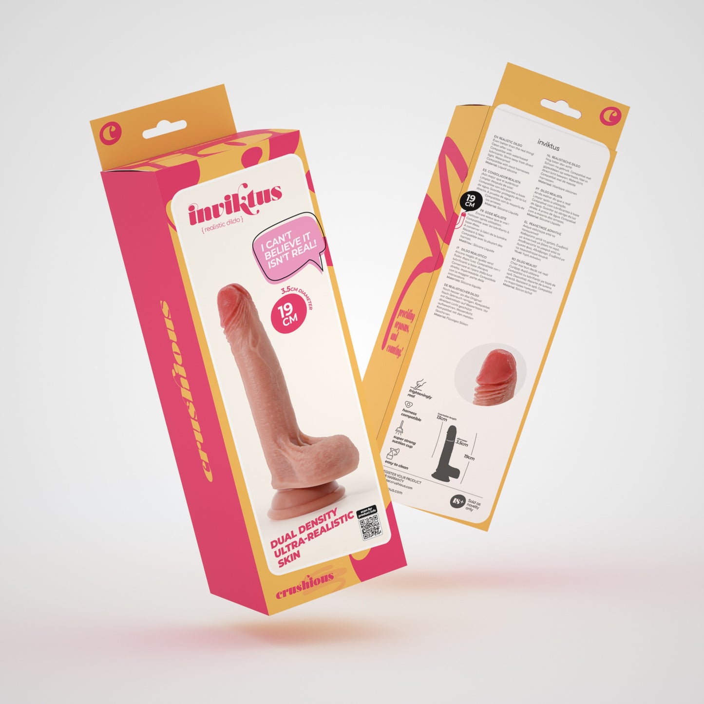 DILDO DE SILICONE LÍQUIDO INVIKTUS 7 CRUSHIOUS PELE