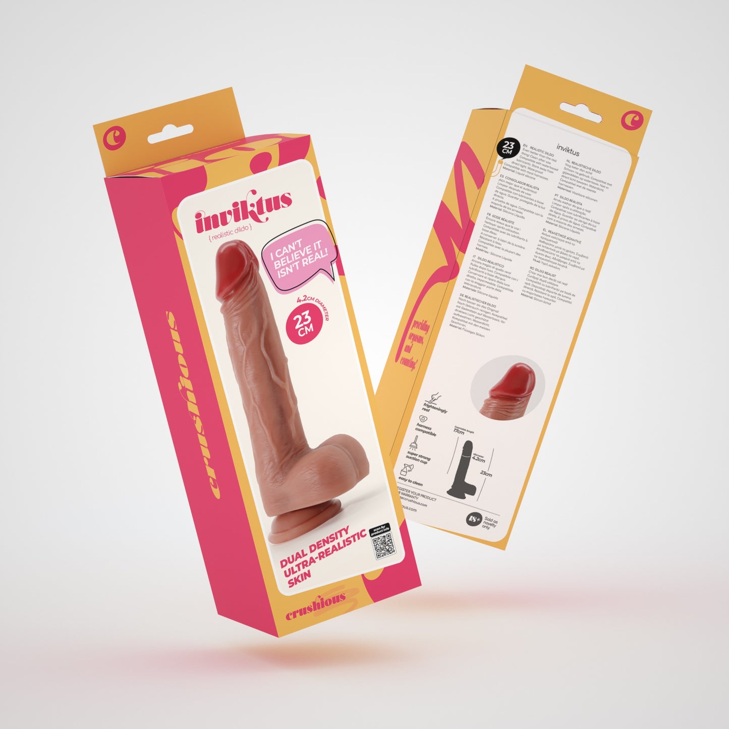 DILDO DE SILICONE LÍQUIDO INVIKTUS 9 CRUSHIOUS PELE