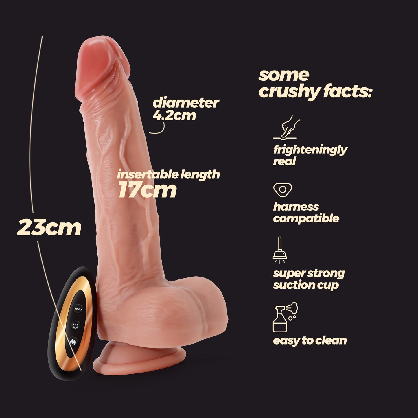 VIBRADOR DE SILICONE LÍQUIDO INVIKTUS VIBE 9 CRUSHIOUS PELE